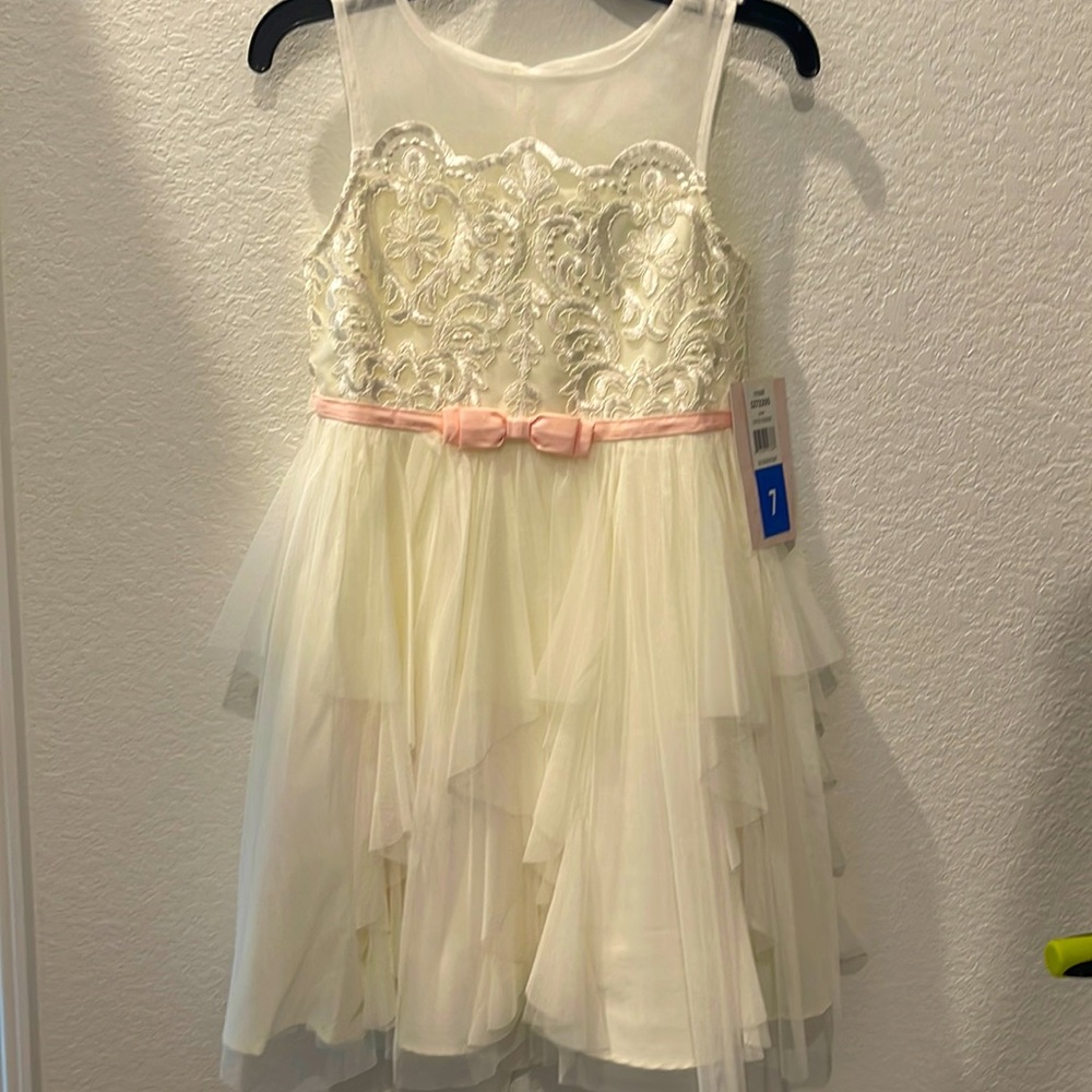 Beige girls dress.